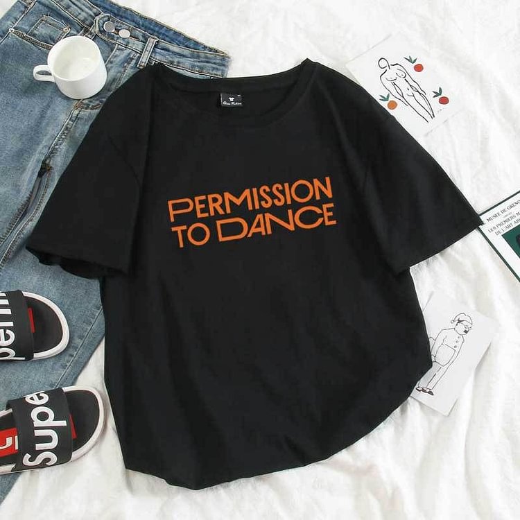 Butter Permission To Dance Print Candy Color T-shirt