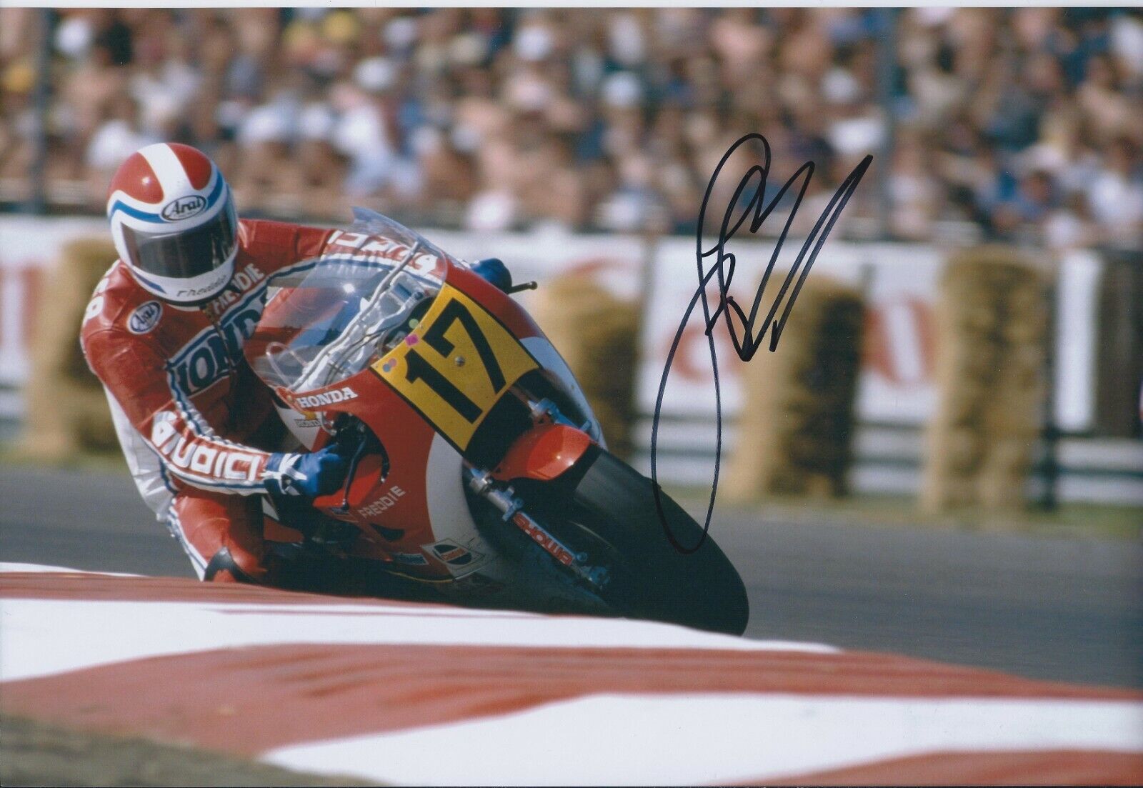 Fast Freddie SPENCER SIGNED 12x8 Photo Poster painting HONDA RIDER AFTAL Autograph COA Rare