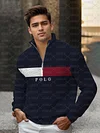 Men's fashion casual luxury long-sleeved crew-neck sweater