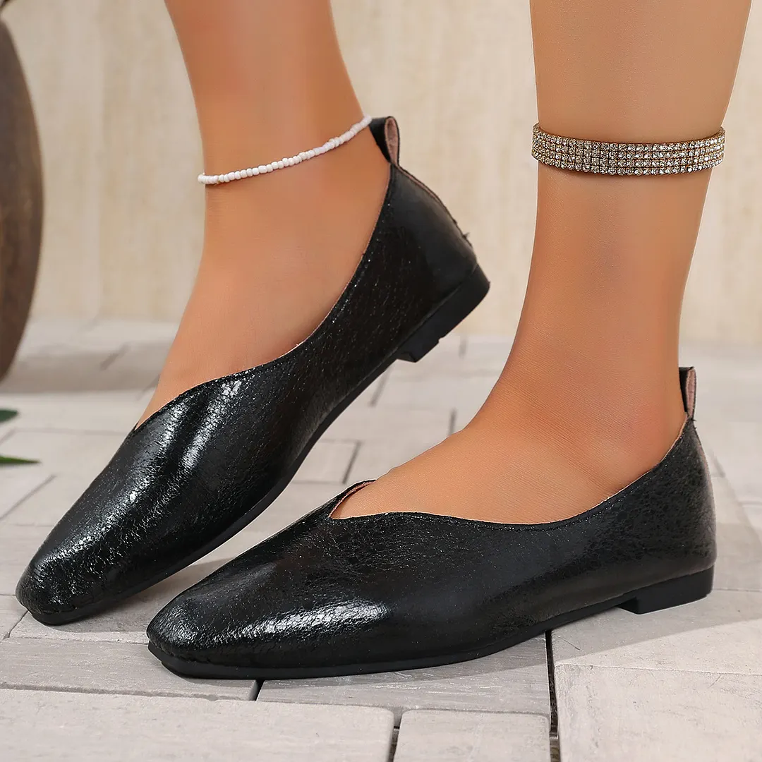 Breakj Breakj Mouth Mary Jane Single Shoes Women's Spring Version Of The French Style Late Commuting A Foot Pedal Small Leather Shoes