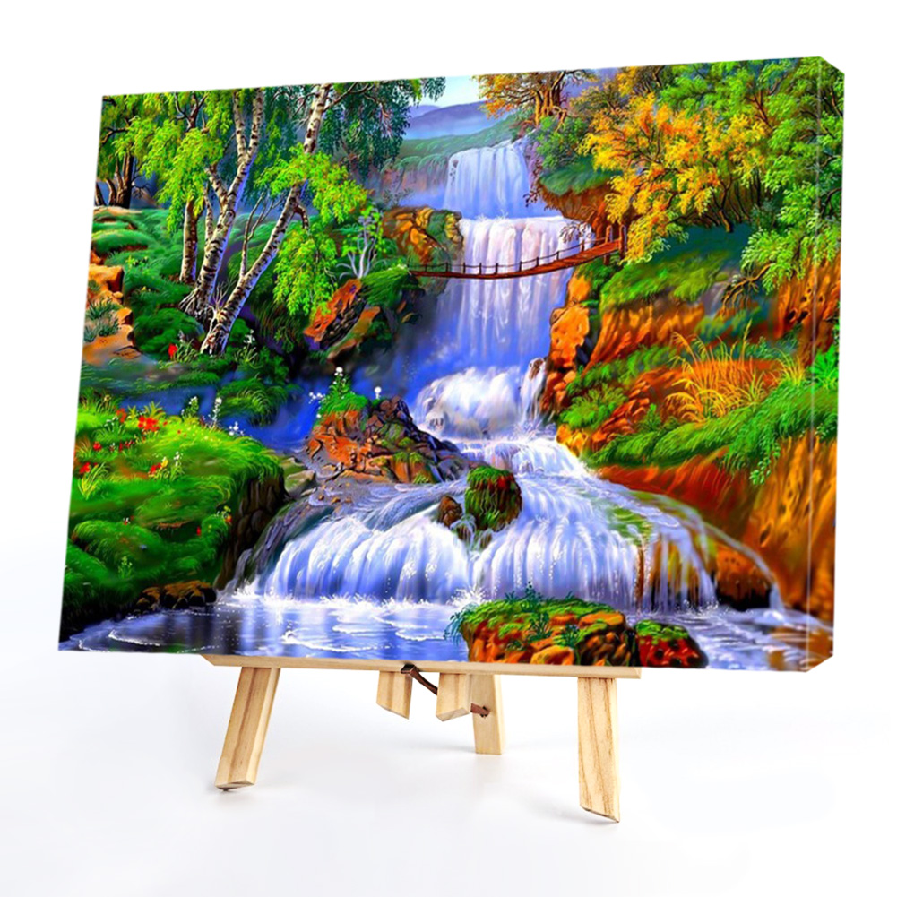 

40*50CM Paint By Numbers-Rivers Trees, 501 Original