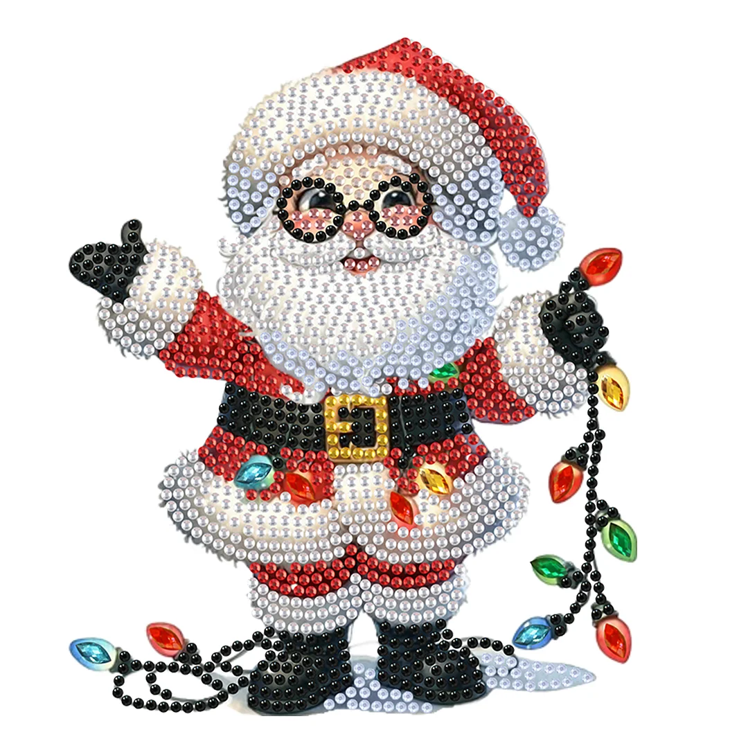 Acrylic Shaking Head Desktop Diamond Art Kits for Adults Beginner (Santa Claus)