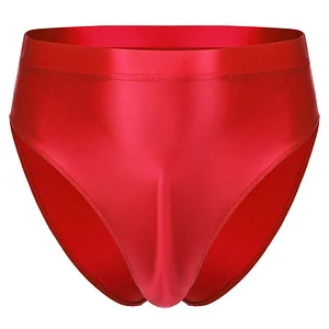 Glossy sexy silky high stretch briefs