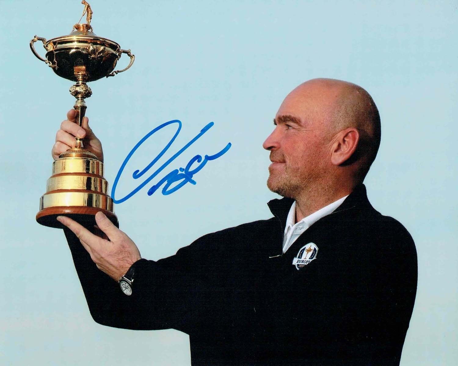 Thomas BJORN 2018 Golf Ryder Cup Captain Signed 10x8 Photo Poster painting 1 Autograph AFTAL COA