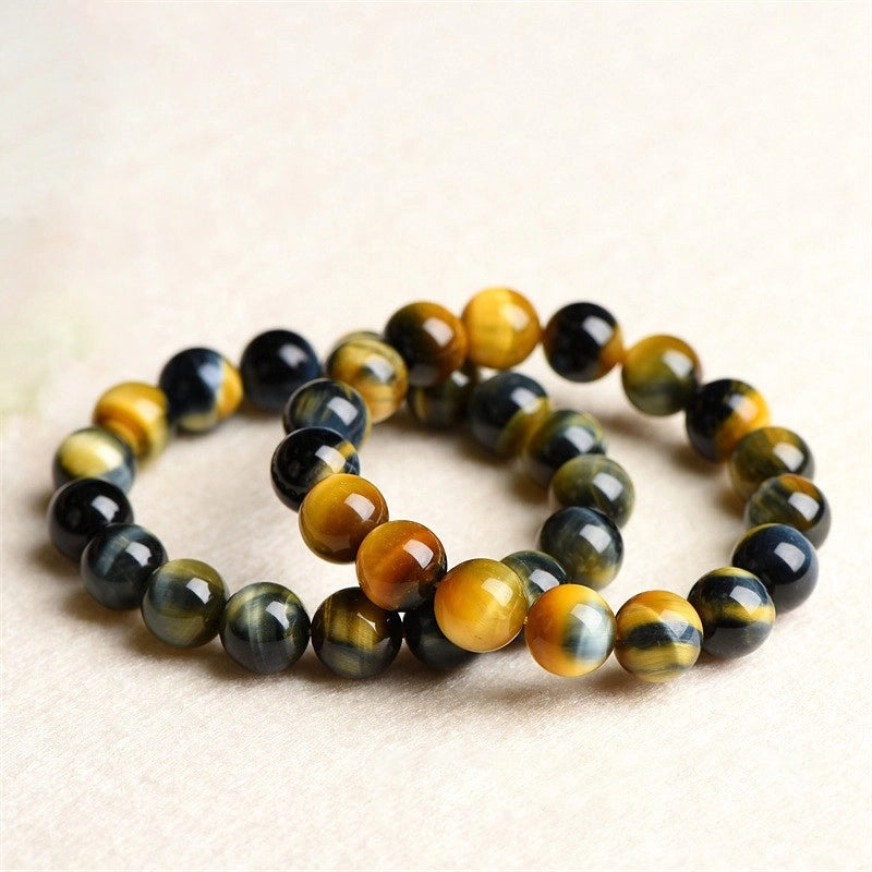 Ig Style Casual Gradient Color Tiger Eye Beaded Unisex Bracelets