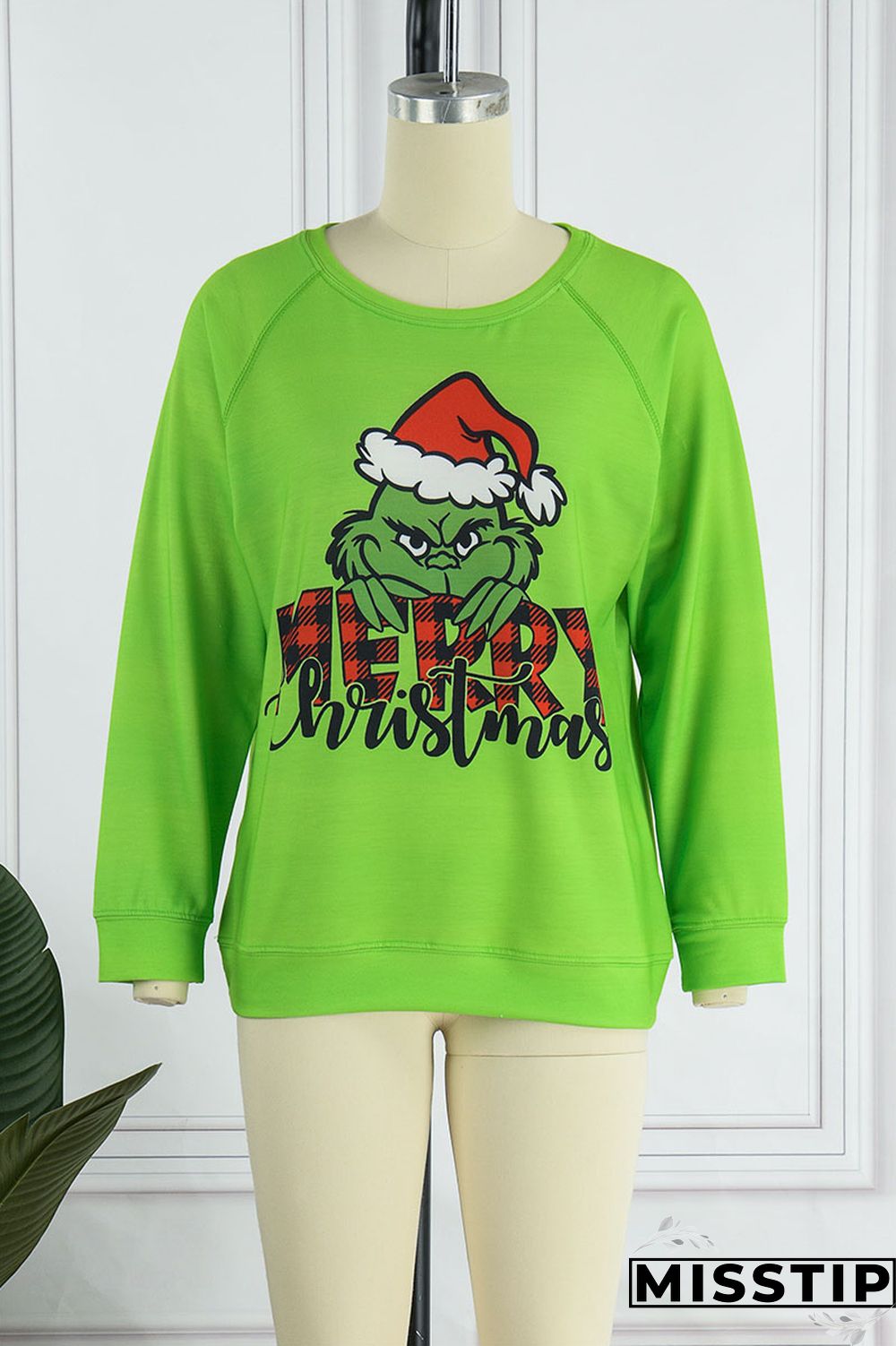 Cyan Green Casual Print Patchwork O Neck Tops