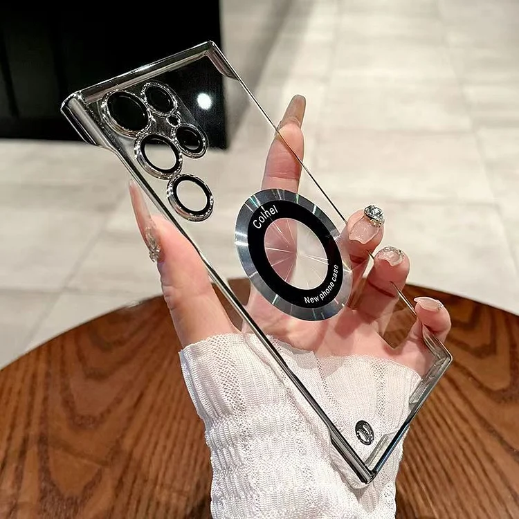 Ultra-Thin Transparent Frameless Magnetic Phone Case for Samsung  Etrgadget- Smartphone Cases & Covers | Accessories
