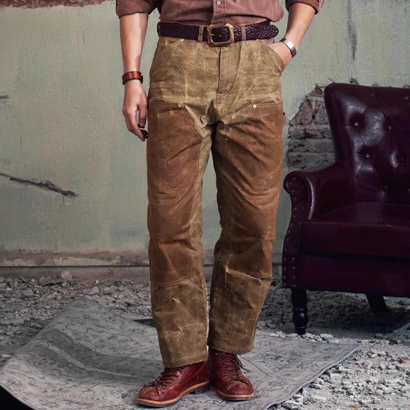 American Tooling Distressed Splicing Oil Wax Pants
