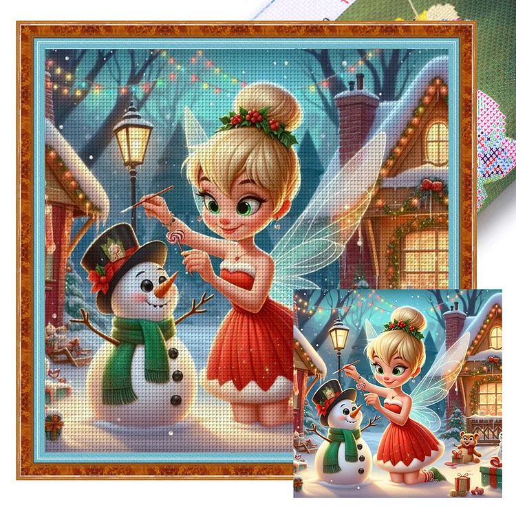 Disney-Tinker Bell Elf - Printed Cross Stitch 11CT 40*40CM