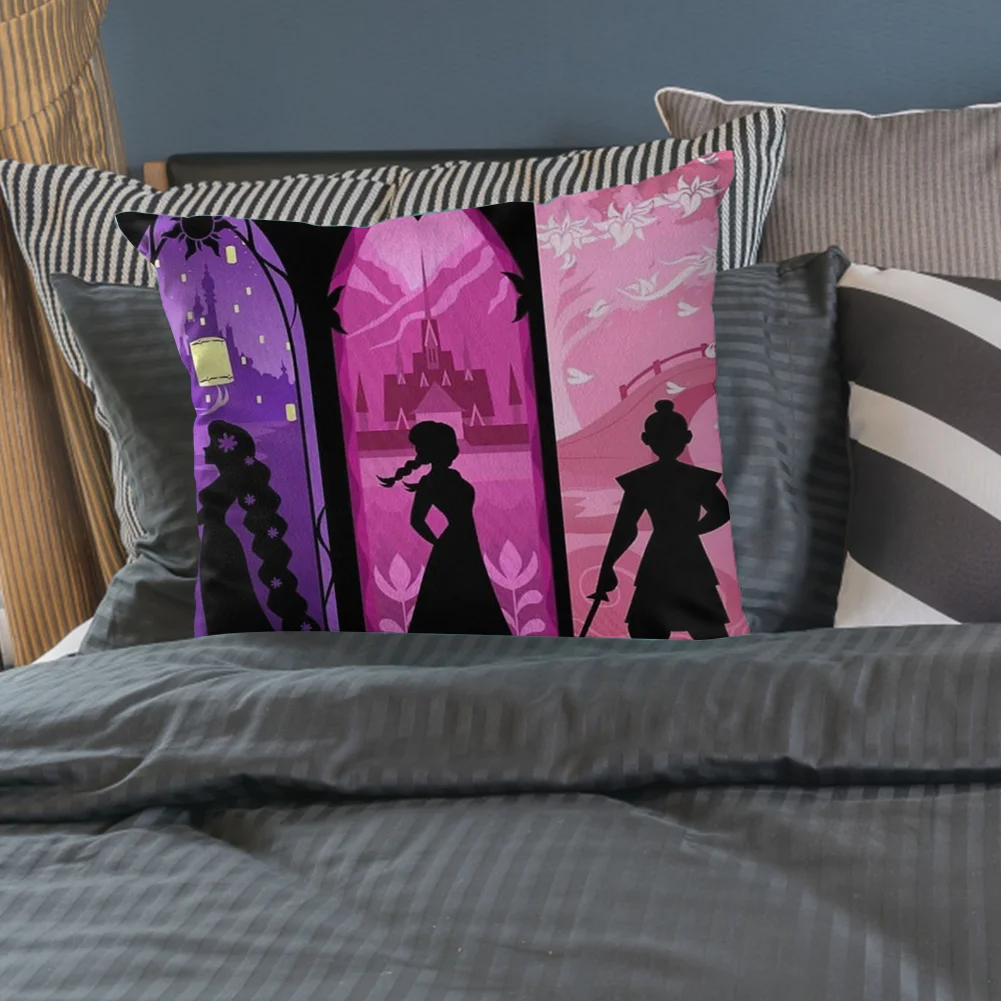 11CT Printed Princess Cross Stitch Pillowcase Embroidery Pillow Cover Decor(4)