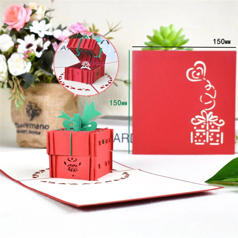 10 Pack Valentines Day Pop-Up Card for wife Anniversary Greeting Cards Love