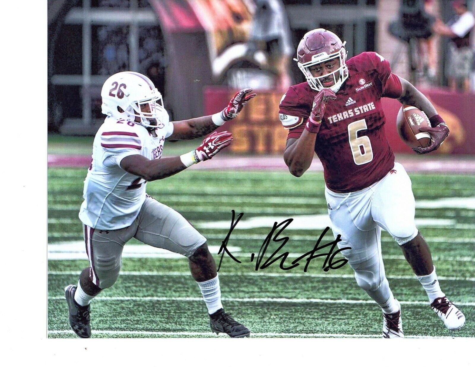 Kenneth Brown Texas State signed autographed 8x10 football Photo Poster painting 2019 NFL Draft!