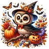 Halloween Pumpkin Owl-14CT Counted Cross Stitch 40*40cm/15.75*15.75in