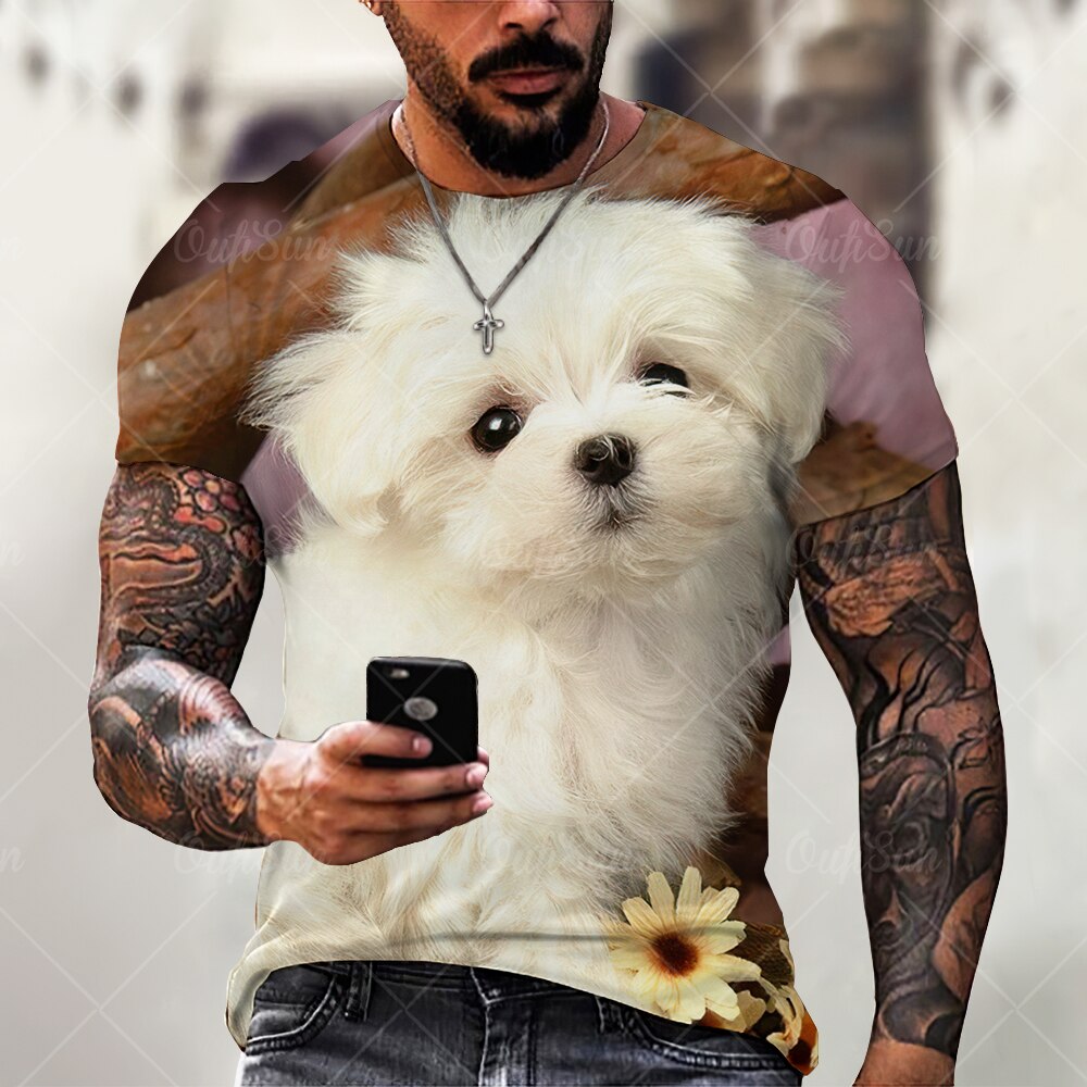 

Dog - 3D Printed Men T Shirt, Xxxl, 501 Original