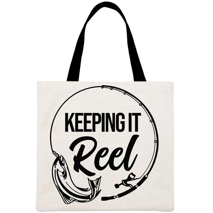 Keeping It Reel Printed Linen Bag-Annaletters