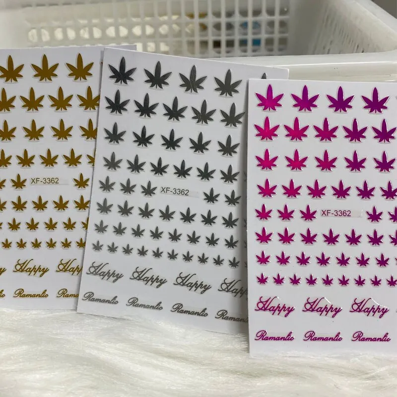 3D Nail Art Stickers Summer Smile Face Transfer Water Decals Tips High Quality Adhesive Slider DIY Foils Tip Decoration Maincure-Nail Inspo