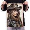 Cowgirl - Panneaux en &eacute;tain m&eacute;tallique(20*30cm/30*40cm)