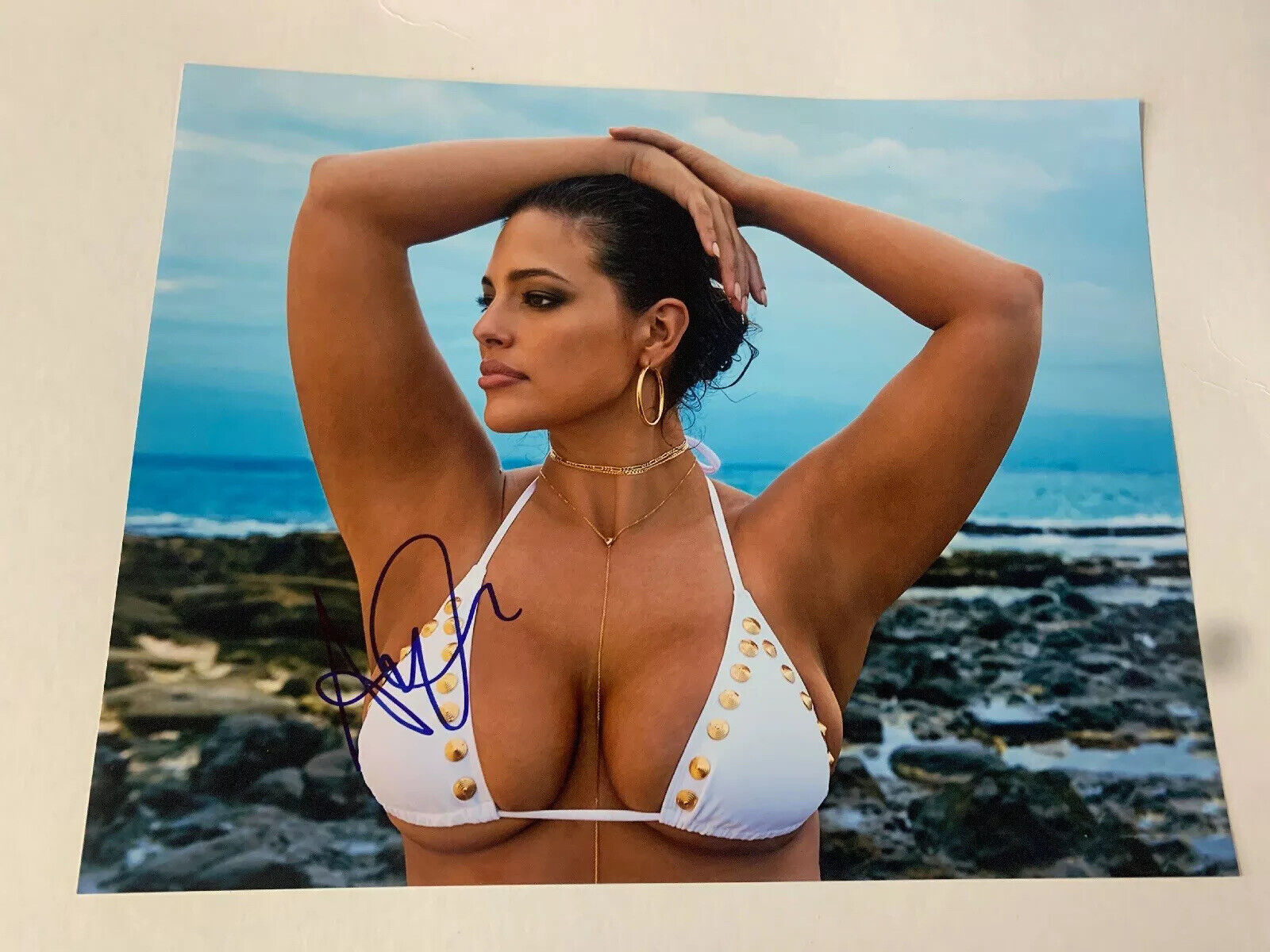 Ashley Graham Autographed 11x14 Sports Illustrated Bikini Mode Hot Z164