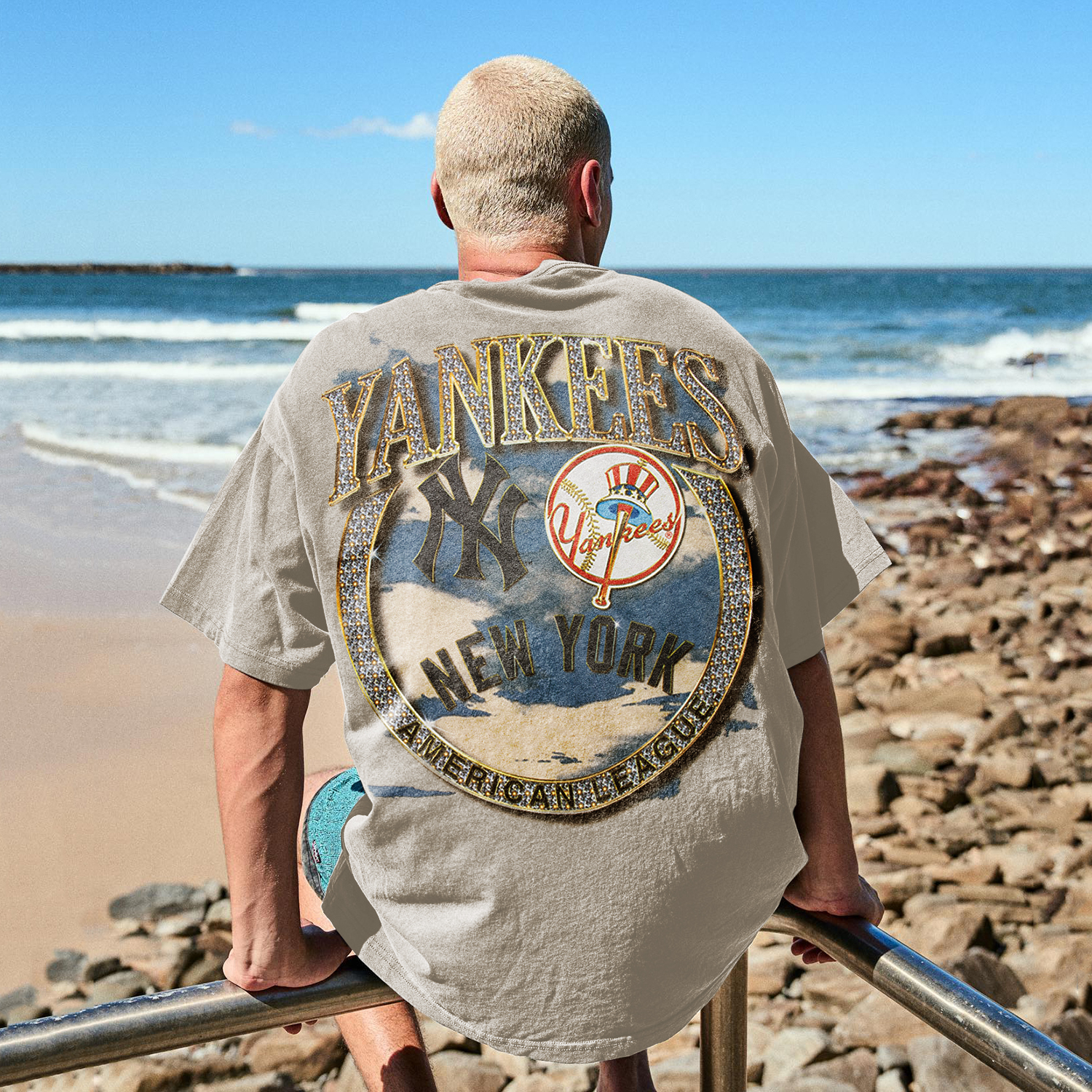 Holiday Retro Baseball Printed T-shirt