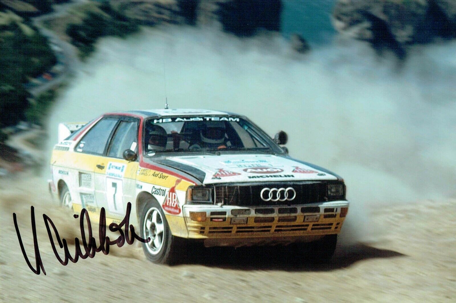 Hannu MIKKOLA SIGNED AUTOGRAPH 12x8 Photo Poster painting 2 AFTAL COA Rally Driver Audi Quattro