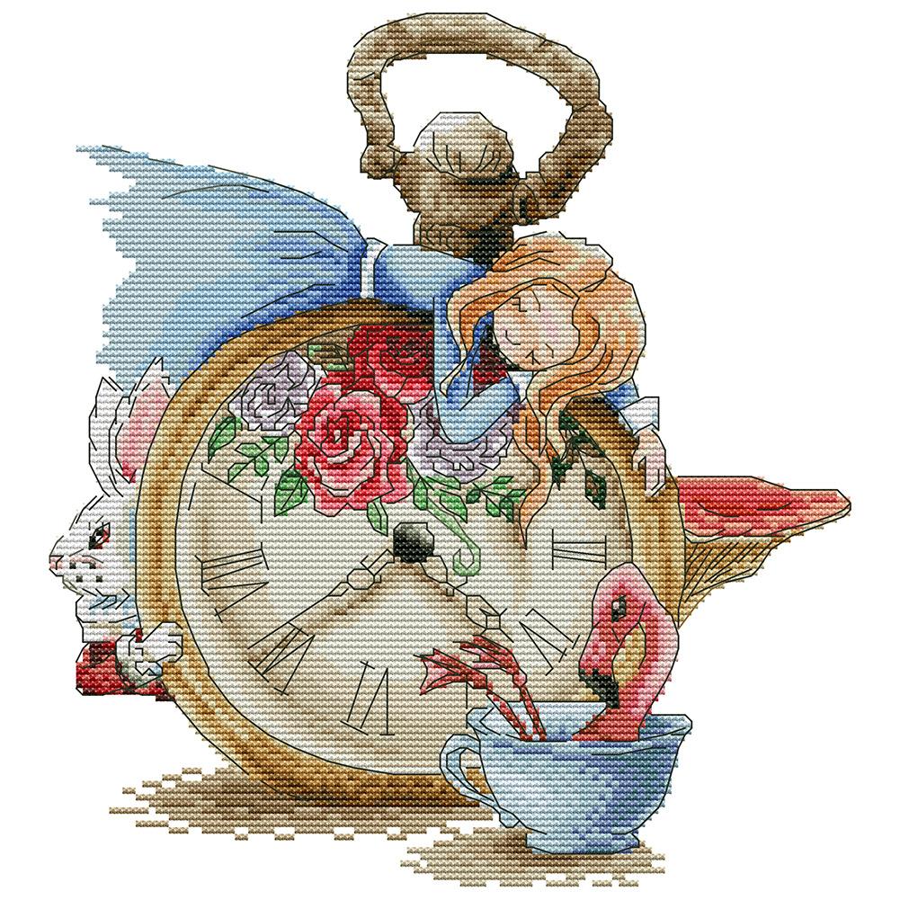 

Sleeping Alice - 14CT Stamped Cross Stitch - 32*30cm, 501 Original