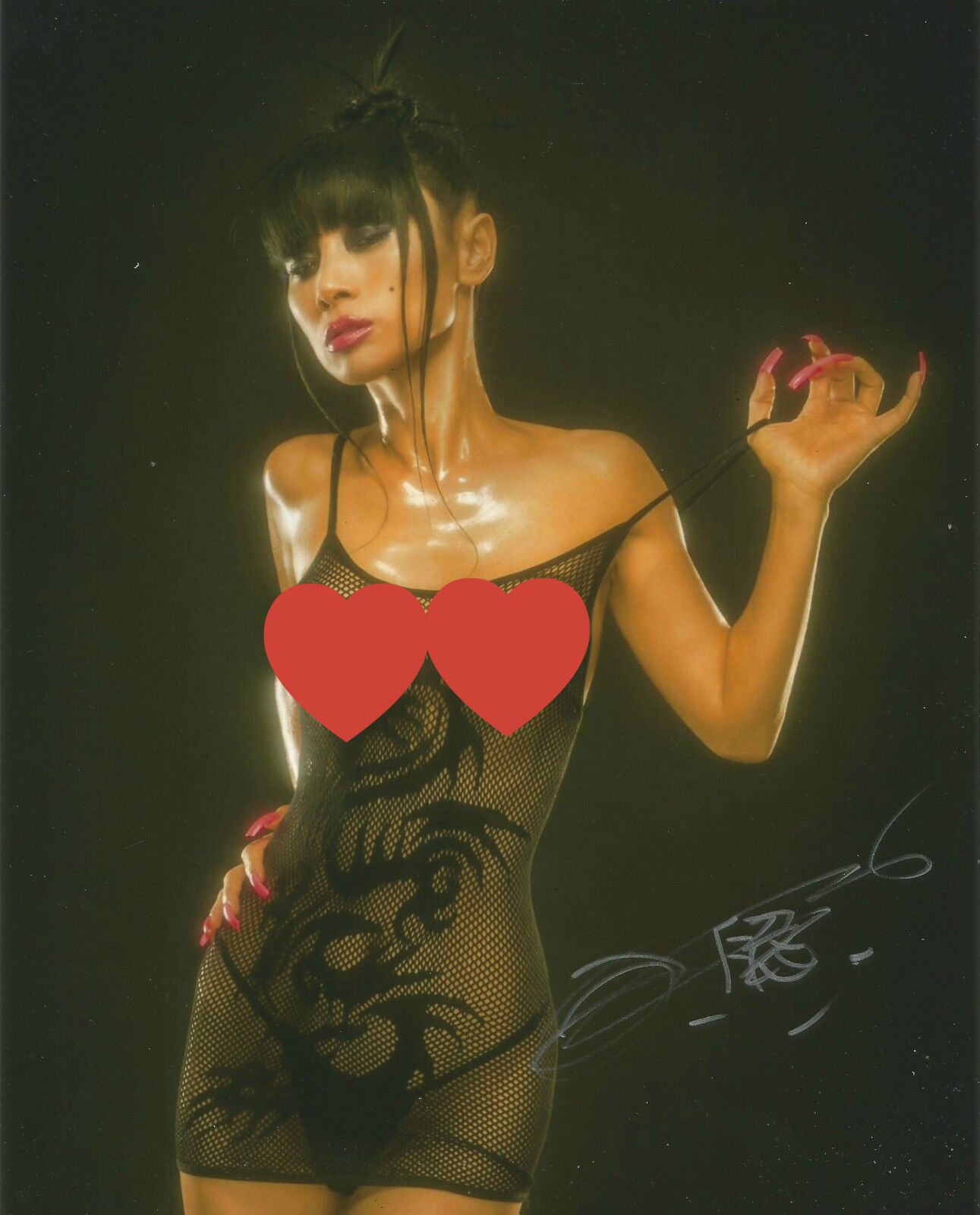 Bai Ling Signed 10x8 Photo Poster painting AFTAL With Proof