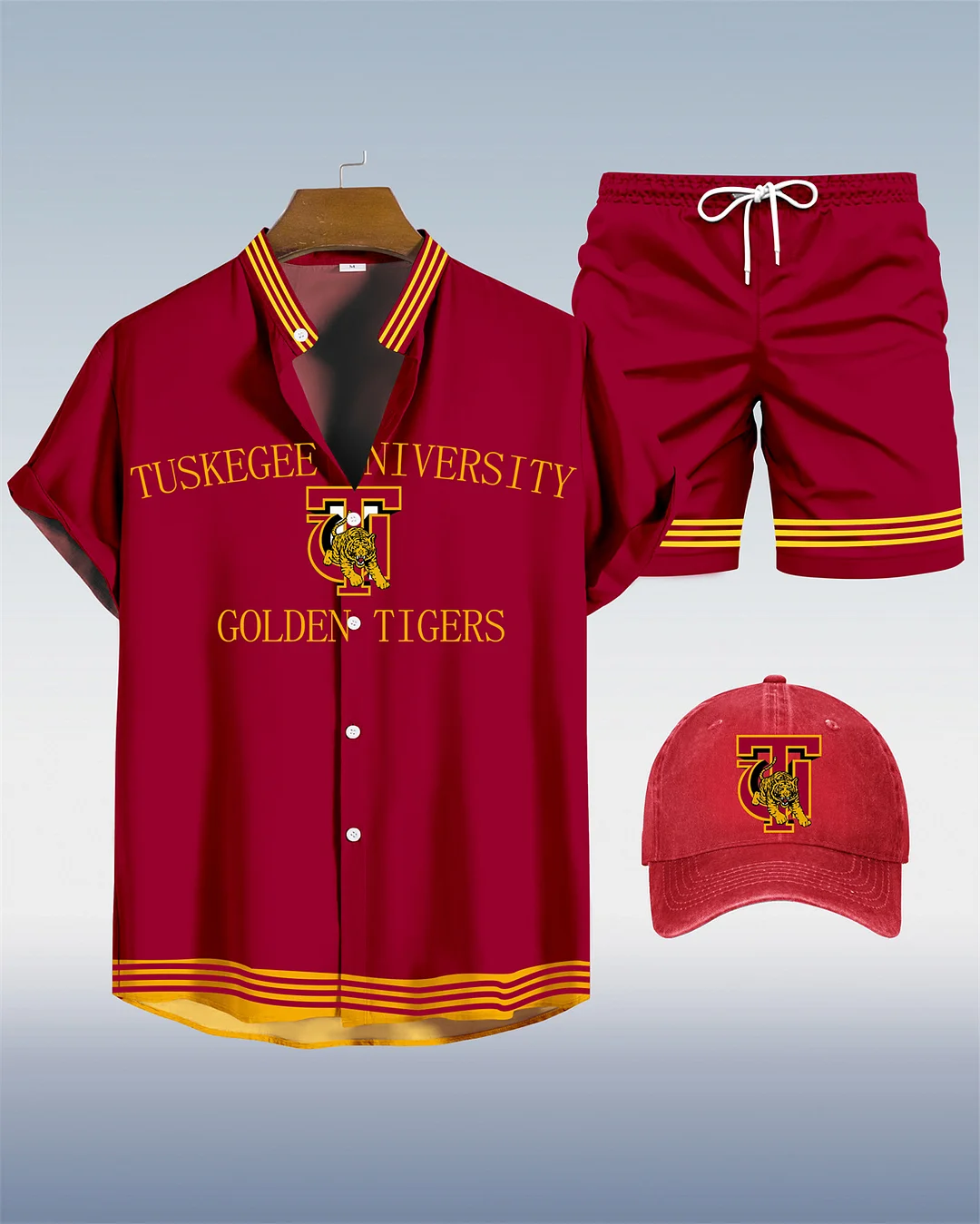 Tuskegee University Shirt Three-Piece Set 074
