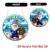 Gnome DIY Diamond Painting Hanging Pendants Acrylic Crafts Kit for Home Wall Decor