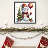 (40*40cm)Christmas Snowman Balloon - Full Round Drill Diamond Painting