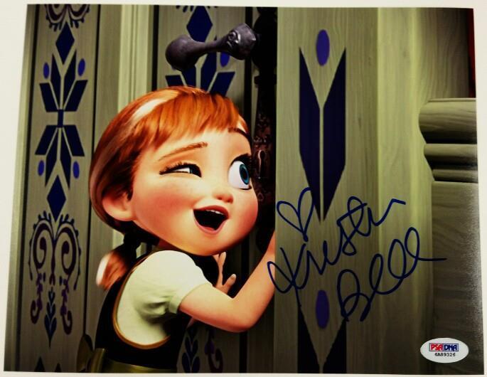 KRISTEN BELL signed Disney FROZEN Young Anna 8x10 Photo Poster paintinggraph w/ PSA/DNA + Proof