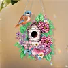 >SALE<Single Side 5D Diamond Painting Dots Pendant Wall Decor (Flower Bird Cage KJ091)