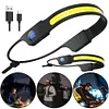 LED+COB Rechargeable Headlight Waterproof Head Lamp for Camping Fishing Hiking