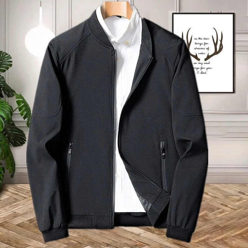 Oocharger Size Clothes 5XL 6XL 7XL 8XL Men's Slim Fit Lightweight Softshell Flight Bomber Jacket Coat