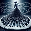 (Stamped/Counted) Piano Girl-11CT Cross Stitch 40*40cm/15.75*15.75in