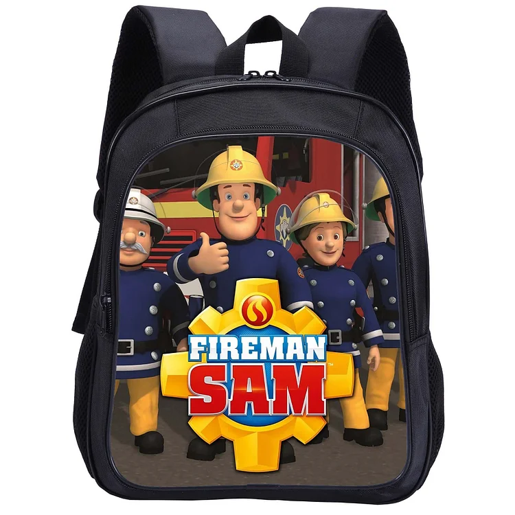 Mayoulove Fireman Sam Backpack School Sports Bag for Kids Boy Girl-Mayoulove