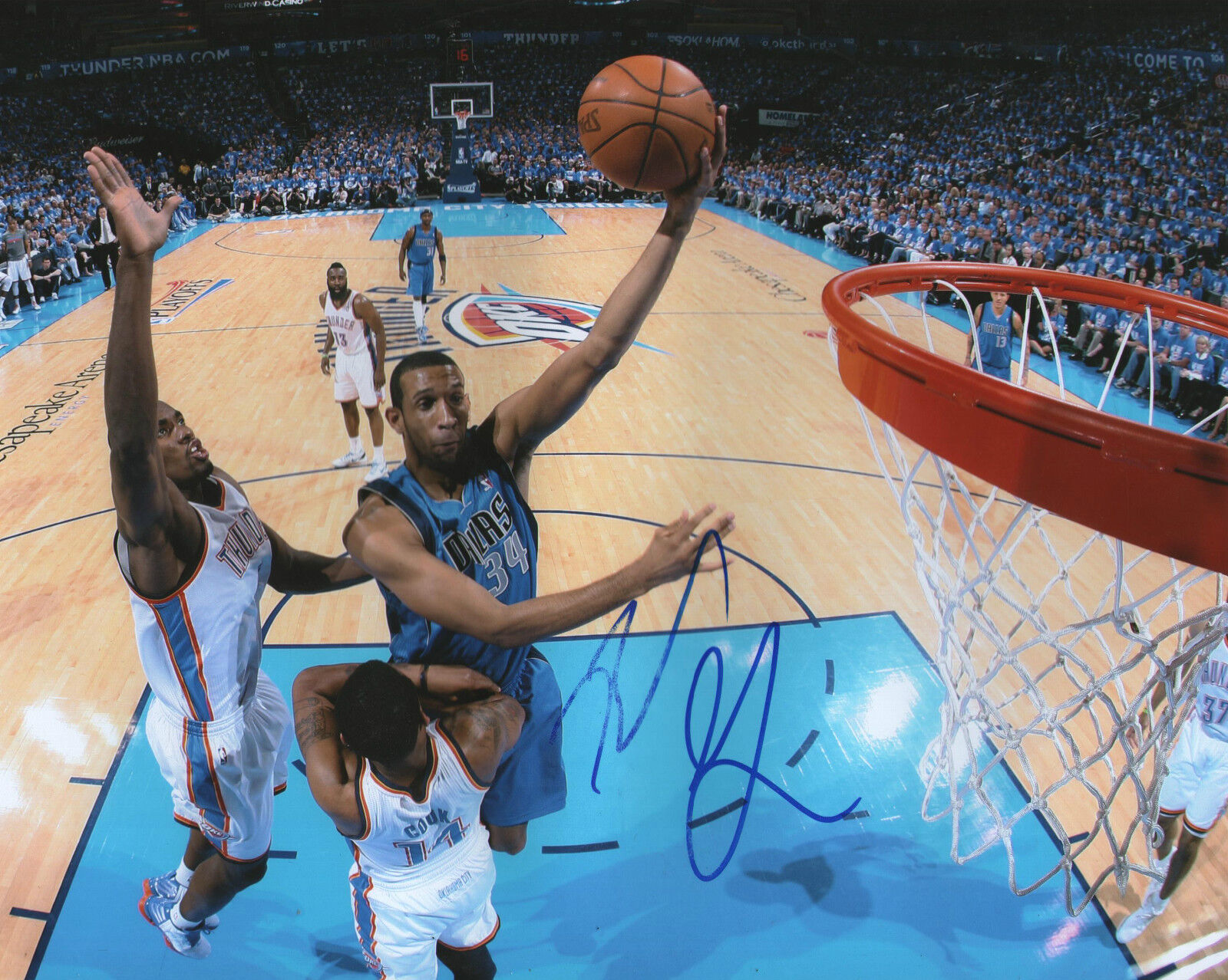 Brandan Wright *DALLAS MAVERICKS* Signed 8x10 Photo Poster painting B3 COA GFA