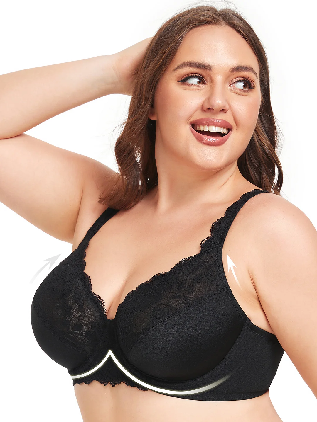 EvesLace Bras for Women, Ultra Lifting Unpaddes Comfortable Bra, Full Coverage Underwire Bras for Everyday Wear