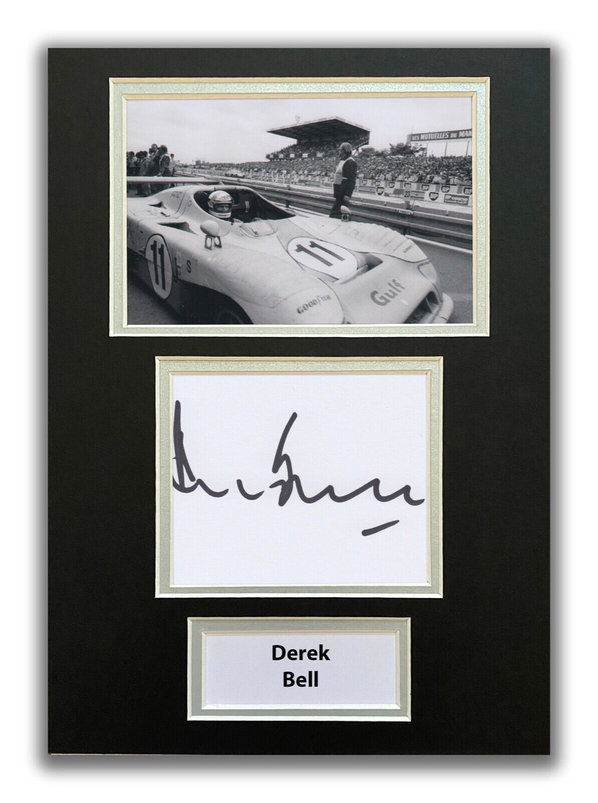 DEREK BELL HAND SIGNED A4 MOUNTED Photo Poster painting DISPLAY - LE MANS - AUTOGRAPH 1.