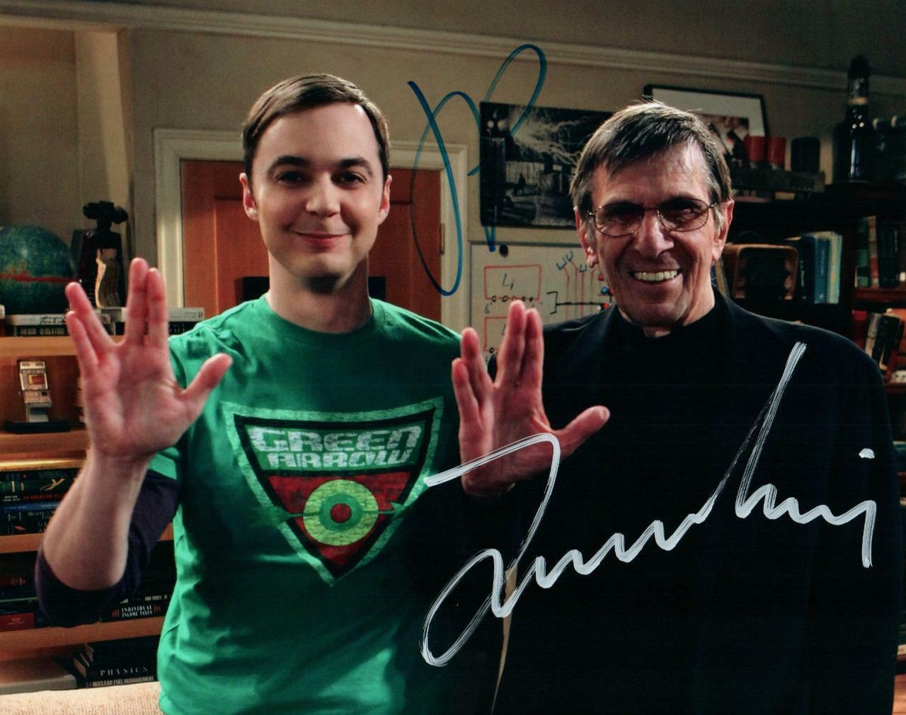 Leonard Nimoy Jim Parsons Signed 8x10 Photo Poster painting Autographed Picture plus COA