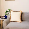 Velvet Golden Tassels Plush Home Living Creative Cushion Pillow Cover