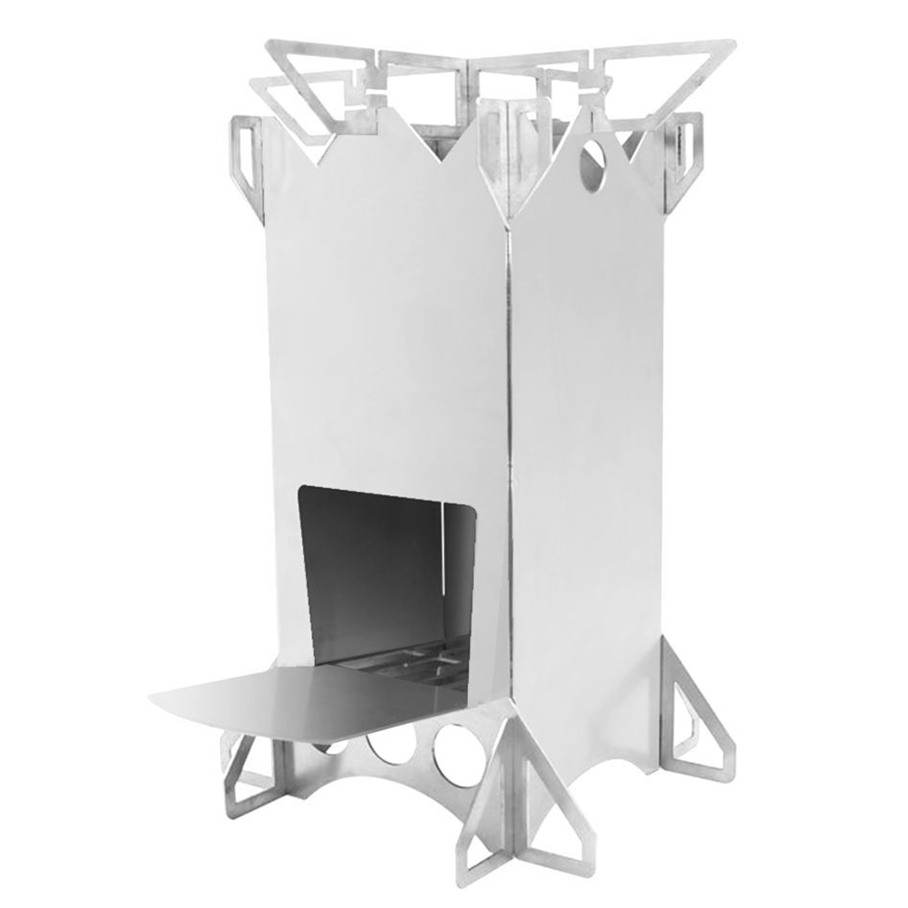 

Outdoor Camp Wood Burning Rocket Stove Folding Backpacking Cooking Furnace, 501 Original