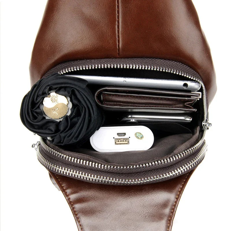Chest Bag, Wallet, Fashion, Leisure, One Shoulder Leather Bag, Messenger bag