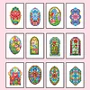 12pcs Flowers-1 5D DIY Square Drill Diamond Painting Kits for Adults Beginners Home Decor Diamonds Paintings Gem Art 5.91x7.09in