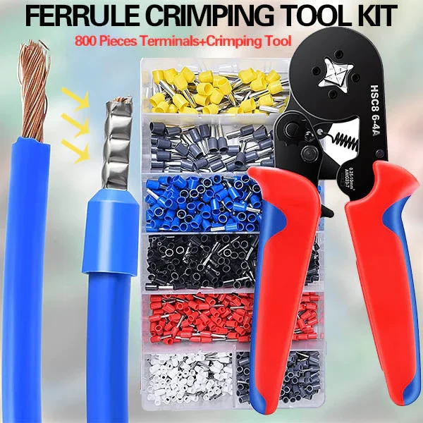800-Piece Crimp Terminal Set