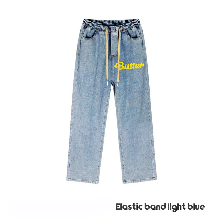 BTS Butter Album Printed Jeans