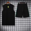 2025 Brazil Pre-Match Training Green Vest+Shorts Football1:1 Thai Quality