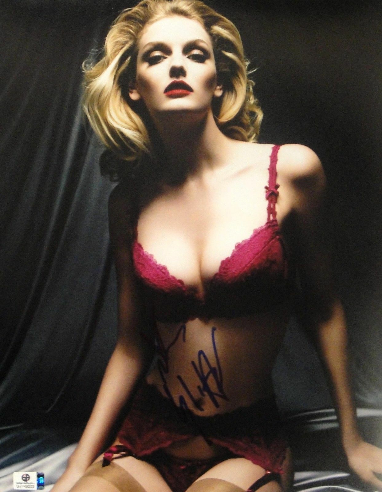 Lydia Hearst Hand Signed Autograph 11x14 Photo Poster painting Sexy in LingerieJSA U16253