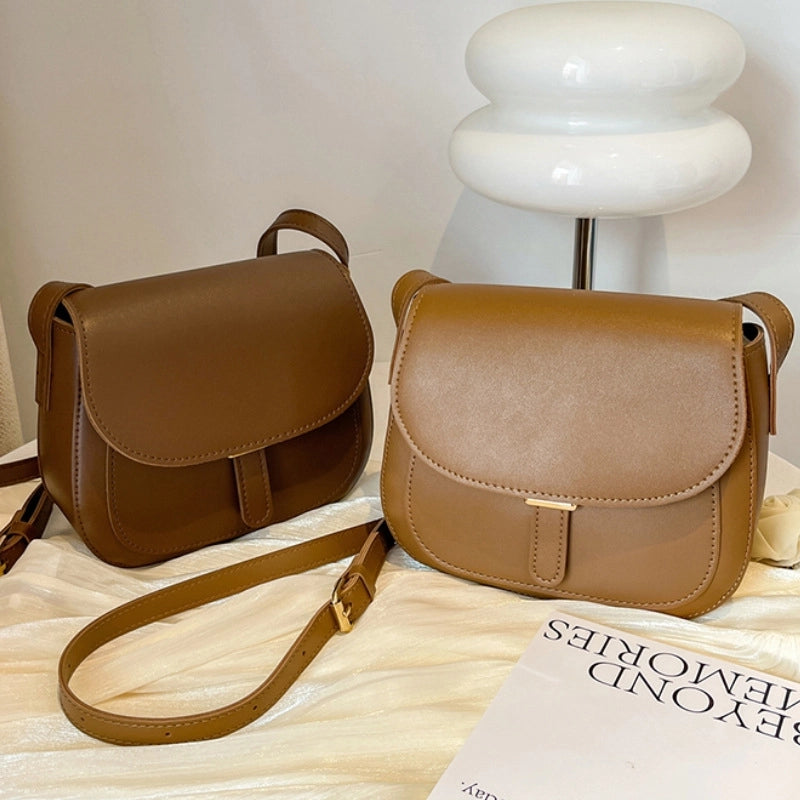 Retro Soft Leather Messenger Bag Shoulder Bag Fashion Popular Women’s Bag Small Square Bag