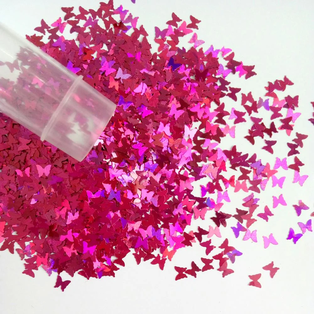 Holographic Butterfly Nail Sequins Laser Glitter Iridescent Flakes Paillette 3D Manicure Tools Nail Art Decoration-Nail Inspo