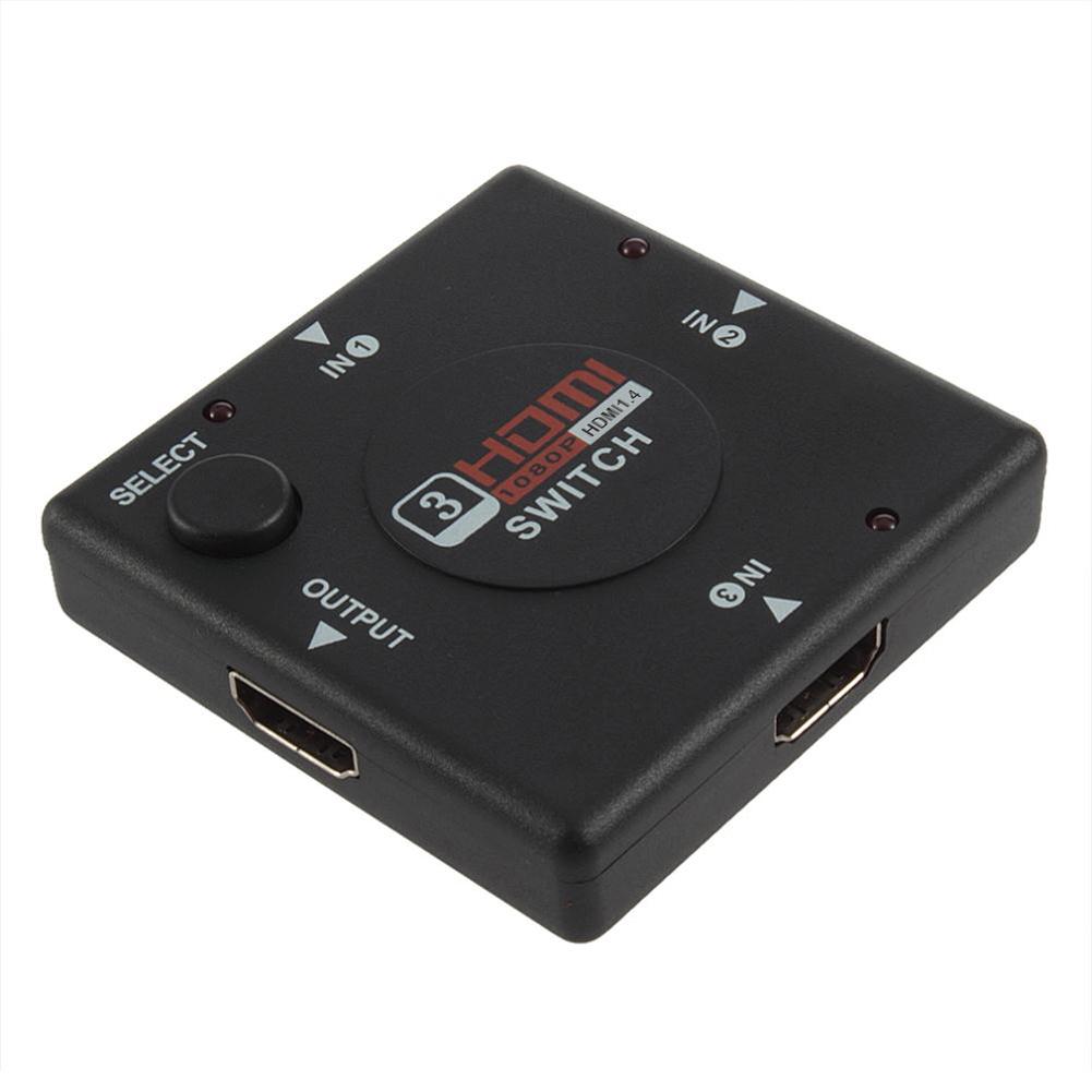 

HDMI-compatible 3 Input 1 Output Switch Hub Switcher Splitter Box Port for HDTV 1080p, 501 Original